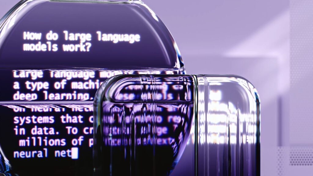 An artist’s illustration of artificial intelligence (AI). This illustration depicts language models which generate text.
